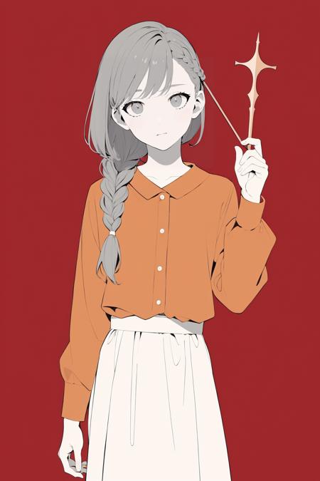00061-3374828965-(masterpiece, best quality_1.3), (flat color_1.3),(colorful_1.3), cowboy shot, 1girl,solo,gray hair, side braid.png